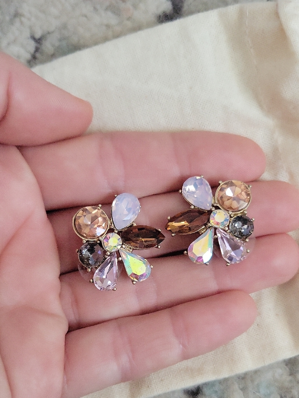 Jcrew Crystal Cluster Earrings - Picture 4 of 4